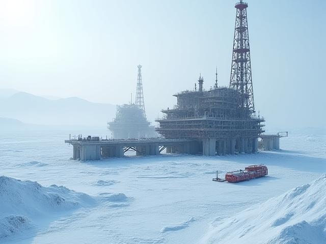 北極圏の石油・ガス採掘施設